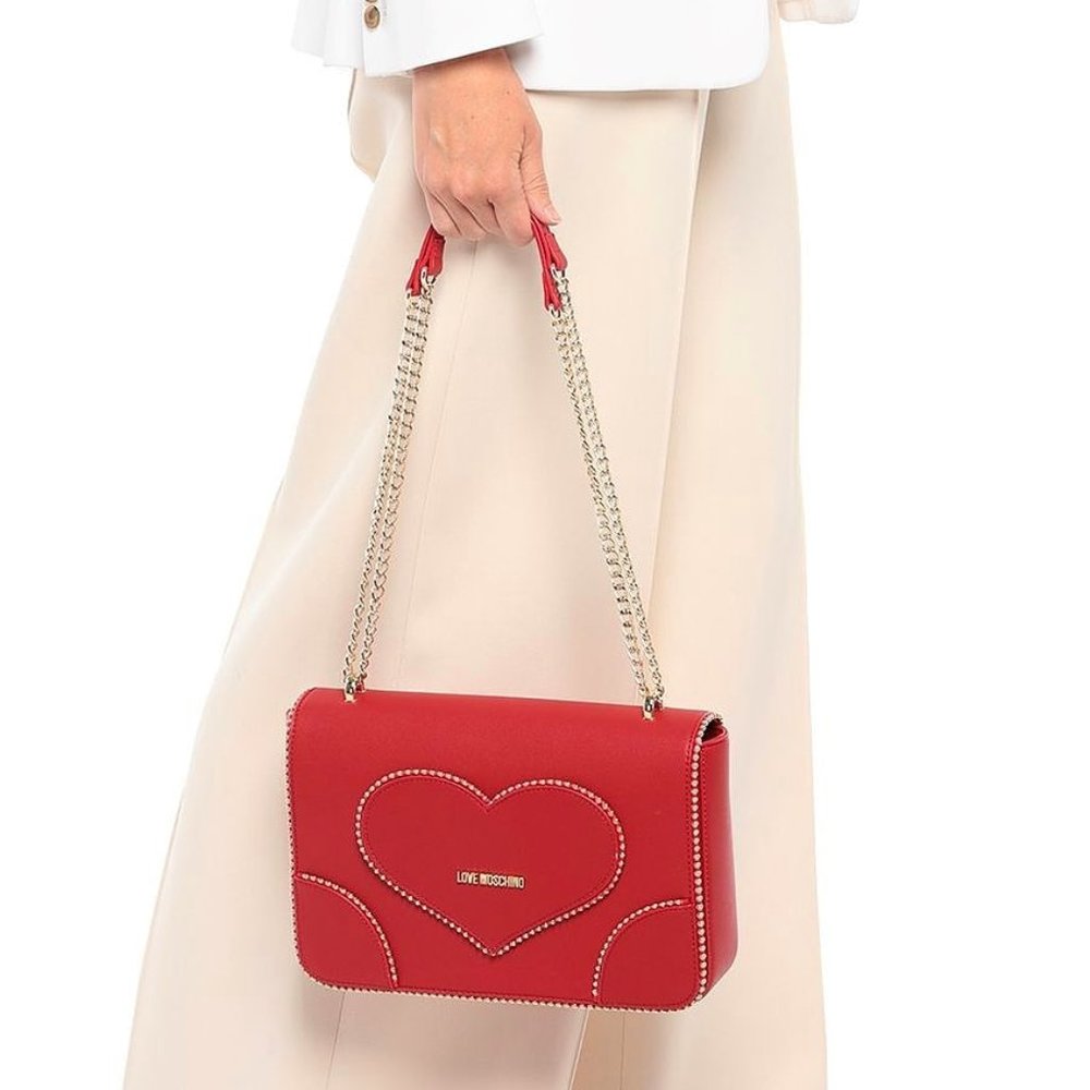 Love Moschino Heart Faux Leather Shoulder Bag